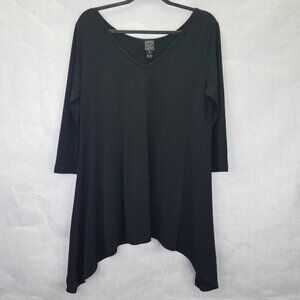 Clara Sun Woo Tunic Top Women M Oversized Asymmetrical Lagenlook Minimalist Boho